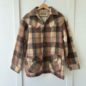 Vintage 1950s/60s AK-JAC  Plaid Wool Jacket Medium